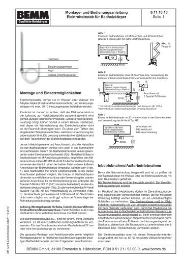 Montage / Betrieb - BEMM