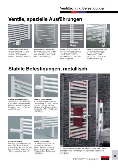 Ventiltechnik M-Ventile mit Thermostatin Form, Funktion ... - BEMM