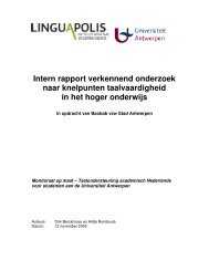 rapport - Universiteit Antwerpen
