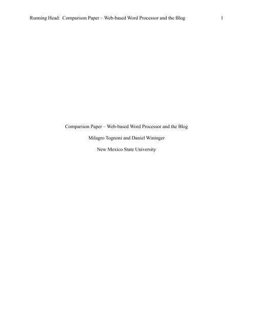 Running Example Paper Paper Running Head