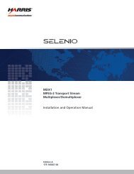 Selenio SEL-MDX1 MPEG-2 Transport Stream ... - Biznine.com