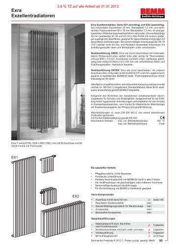 Exra Lamellenradiatoren - BEMM