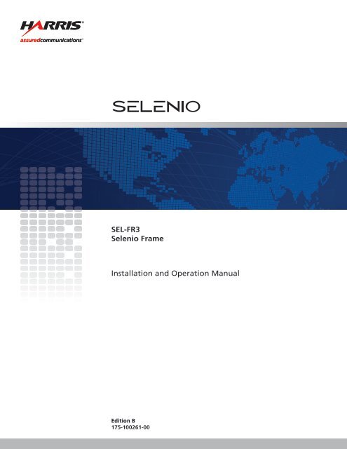 SEL-FR3 Selenio Frame Installation and Operation ... - Biznine.com