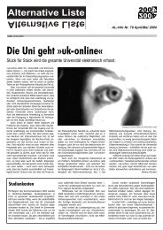 Die Uni geht »uk-online« - Alternative Liste an der Uni Köln