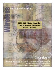 MSP410 Mote Security System User's Manual - Hamster and the ...