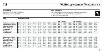 713 Visättra sportcenter–Tumba station - SL