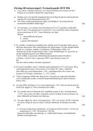 Förslag till tentaexempel i Termodynamik-MTF 096