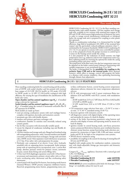 Technical manual (PDF) - Immergas