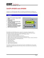 UniOP ePAD03 and ePAD04 - Electrocomponents plc