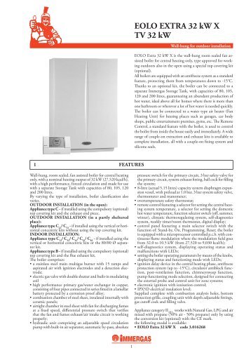 EOLO EXTRA 32 kW X TV 32 kW - Immergas