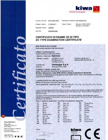 CE certificate (PDF) - Immergas