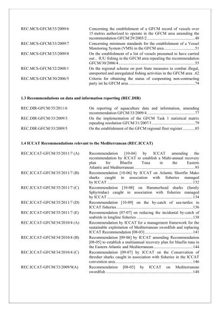 Split, Croatia, 13-17 May 2013 COMPENDIUM OF ... - FAO Sipam