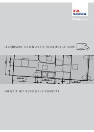 ADRIA WOHNMOBILE 2009 Technische Daten – DE