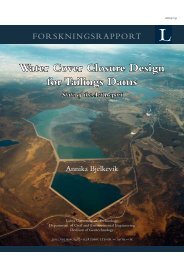 Water Cover closure design for Tailings Dams, State of the Art Report