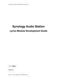 Synology Audio Station Lyrics Module Development Guide