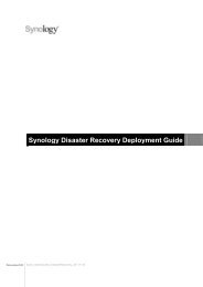 Synology Disaster Recovery Deployment Guide
