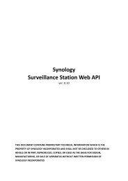 Functional Spec - Surveillance Station Web API - Synology Inc.