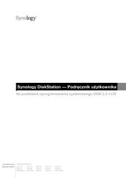 Synology DiskStation ? Podr?cznik u?ytkownika - Synology Inc.