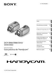 Guía práctica de “Handycam” DCR-SR68/SR88/SX43/ SX44 ... - Sony