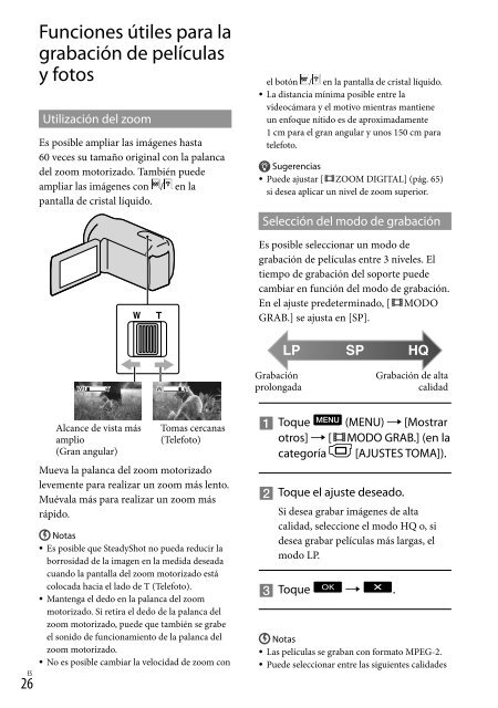 Guía práctica de “Handycam” DCR-SR68/SR88/SX43/ SX44 ... - Sony