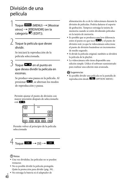 Guía práctica de “Handycam” DCR-SR68/SR88/SX43/ SX44 ... - Sony