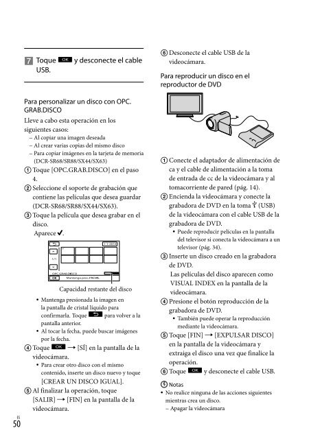 Guía práctica de “Handycam” DCR-SR68/SR88/SX43/ SX44 ... - Sony