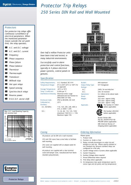Protector Trip Relays