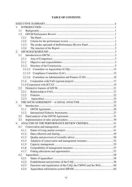 performance review of the general fisheries ... - FAO Sipam