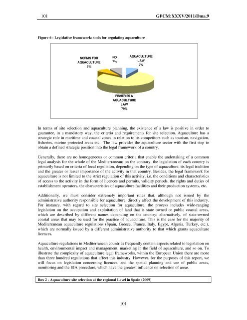 Site selection and carrying capacity in Mediterranean ... - FAO Sipam