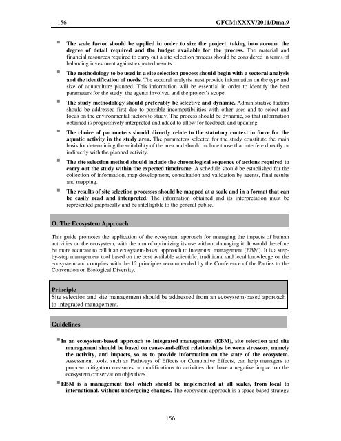 Site selection and carrying capacity in Mediterranean ... - FAO Sipam