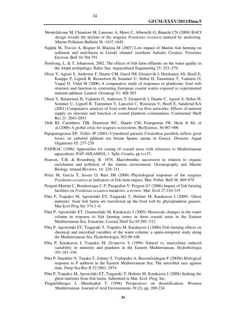 Site selection and carrying capacity in Mediterranean ... - FAO Sipam