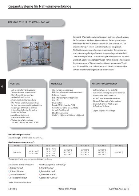 Fernwärmestationen Preisliste 2010/11 - Danfoss