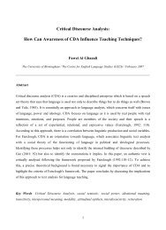 Critical Discourse Analysis: How Can Awareness of CDA Influence ...