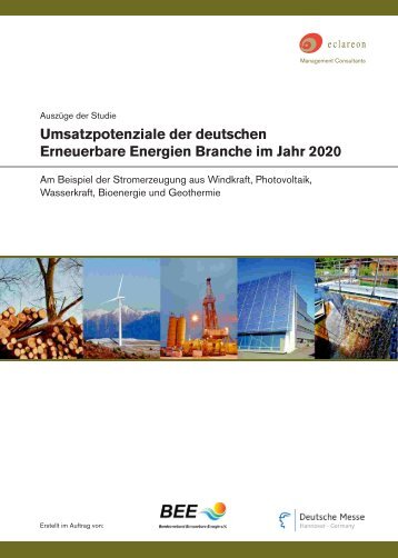 Umsatzpotenziale der deutschen Erneuerbare Energien Branche im ...