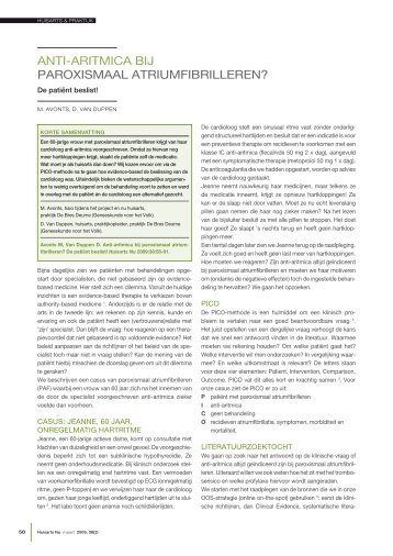 Artikel Huisarts Nu - Geneeskunde voor het Volk
