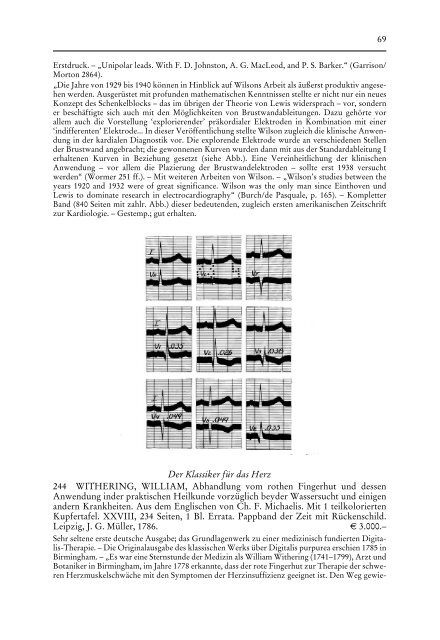 Geschichte der Kardiologie von Harvey bis Barnard ANTIQUARIAT ...