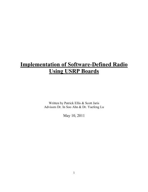 Implementation of Software-Defined Radio Using USRP Boards