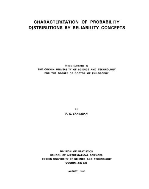 Characterization of Probability Distributions by Reliability Concepts
