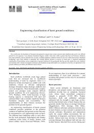 Engineering classification of karst ground conditions - Speleogenesis