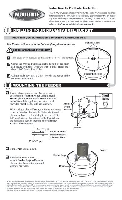 Instructions For Pro Hunter Feeder Kit Ebsco Information Services