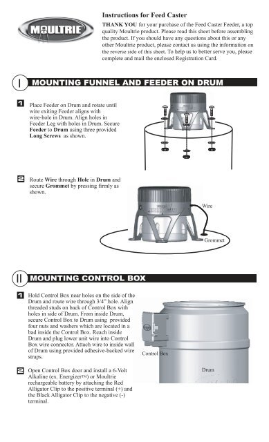 Feed Caster User Instructions Front R3 Native Outdoors