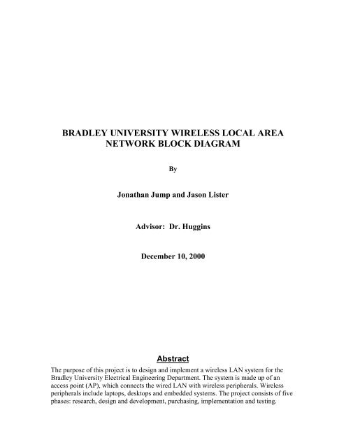 bradley university wireless local area network block diagram