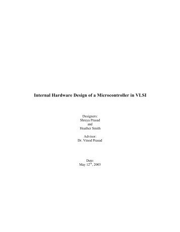 Internal Hardware Design of a Microcontroller in VLSI