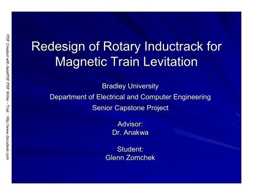 Oral Presentation for Project Proposal - Bradley University ECE ...