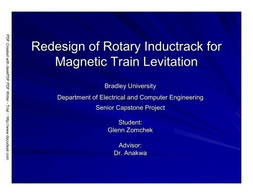 Redesign of Rotary Inductrack for Magnetic Train Levitation