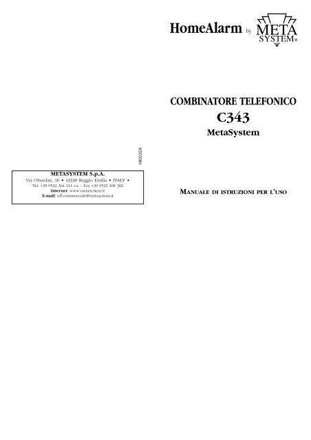 Manuale d'uso C343.pdf - Meta System