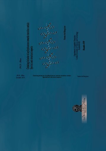 Chelating behavior of acylhydrazones towards transition metals ...