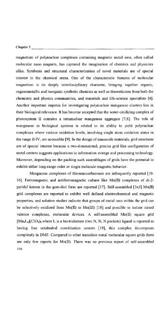 Self-assembled Transition Metal Coordination Frameworks of ...