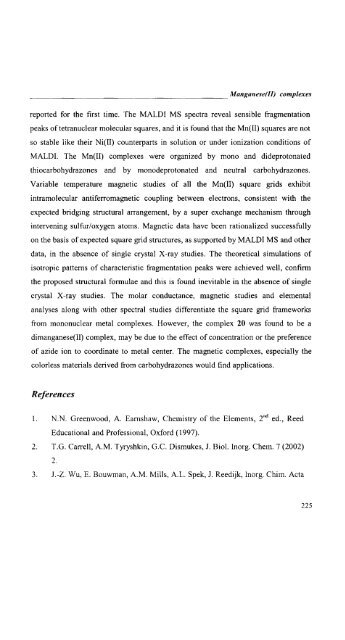 Self-assembled Transition Metal Coordination Frameworks of ...