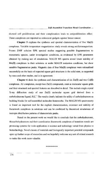 Self-assembled Transition Metal Coordination Frameworks of ...